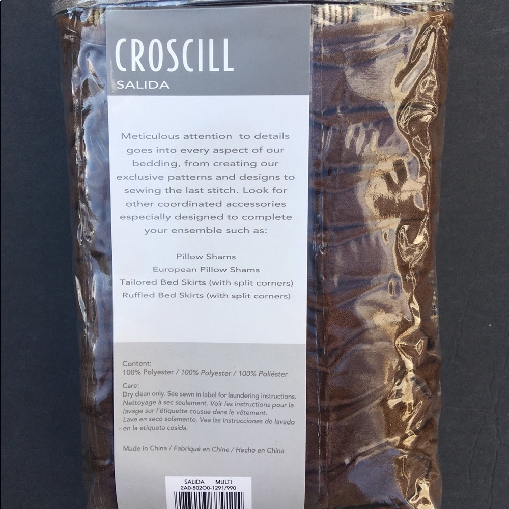 Croscill Pillow Shams Salida Euro Pair 26” x 26” Square European Sham New - Picture 4 of 7